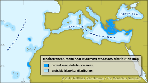 monk seal distribution map