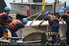 RO42 is loaded on the U.S. Coast Guard cutter Kukui